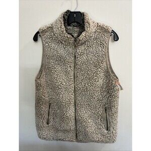Thread Supply Faux Fur Zip Up Vest Medium Cozy Y2K Winter
